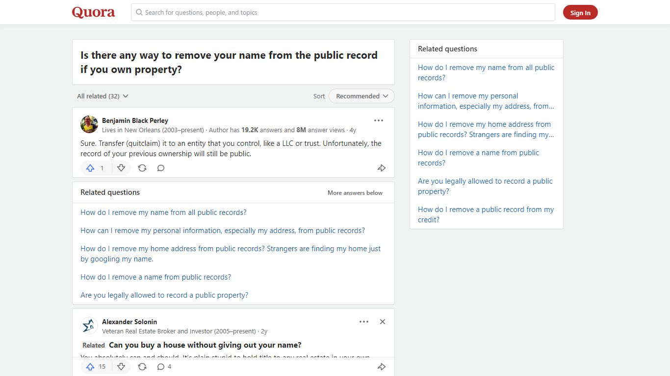 Is there any way to remove your name from the public record if ... - Quora